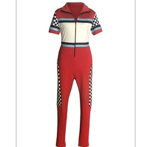 Pants - Checker Printed Jumpsuit Pants - Checker Printed Jumpsuit